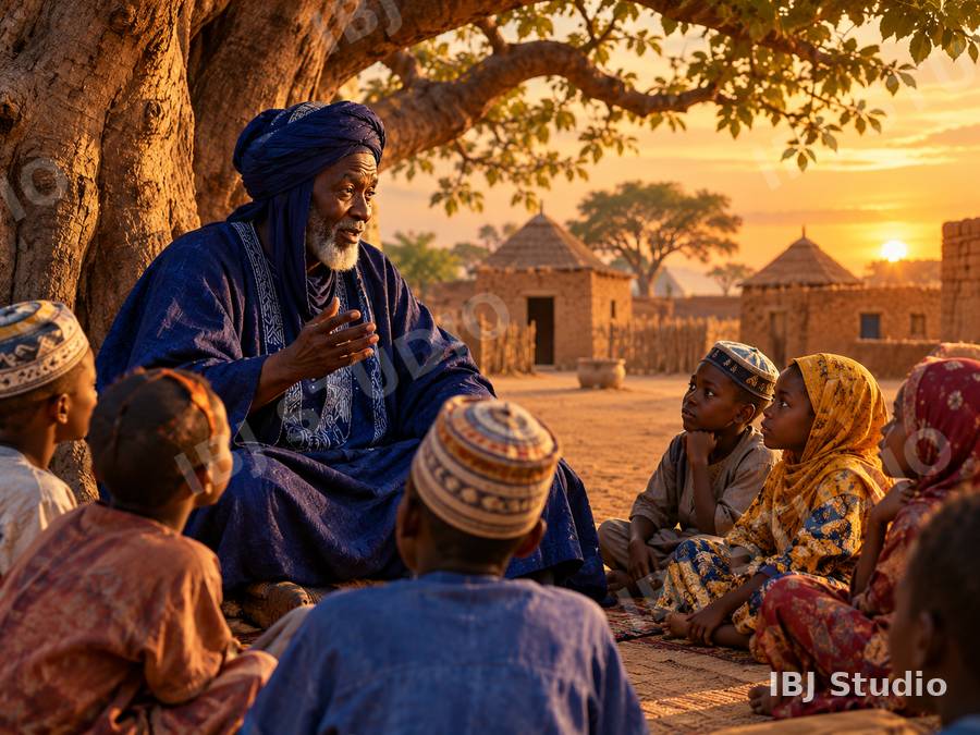 Storyteller under the baobab