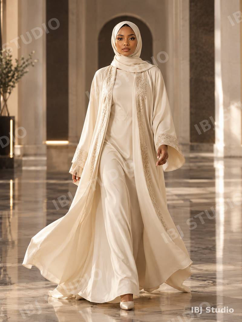 Modest abaya, marble hall
