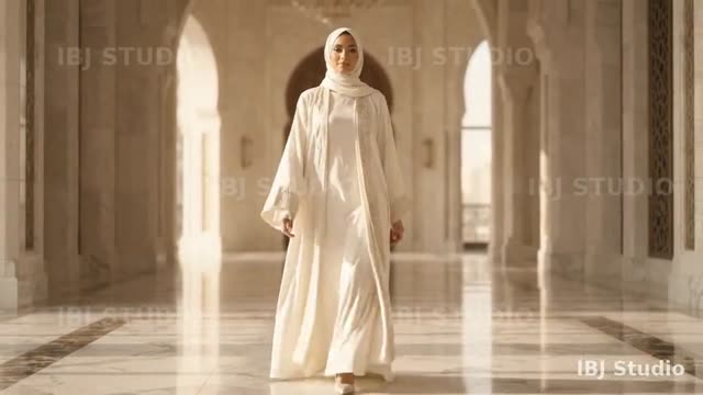 Modest abaya walk